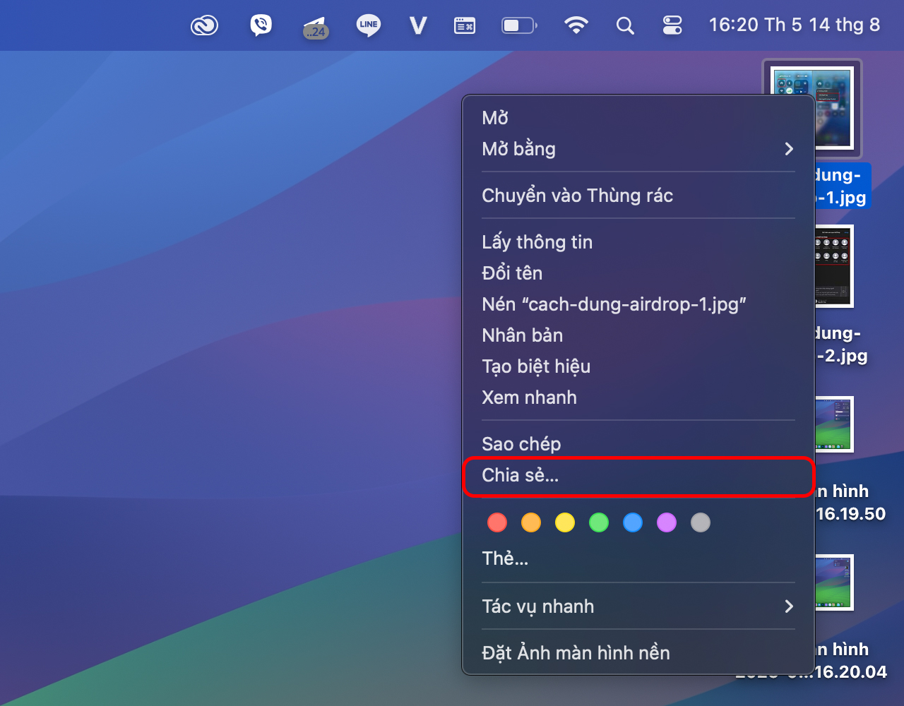 Cách dùng AirDrop