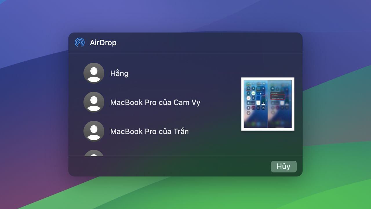 Cách dùng AirDrop