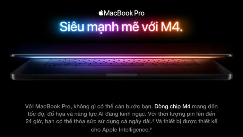 Macbook Pro M4 - Mạnh mẽ, hiệu năng cao Macbook Pro M4 - Mạnh mẽ, hiệu năng cao