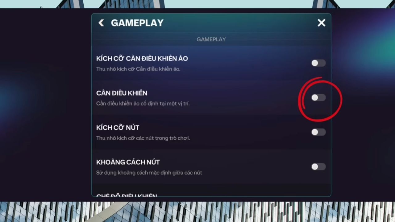 Thiết lập Lối chơi FC Mobile: Tắt Cần điều khiển nổi để joystick cố định