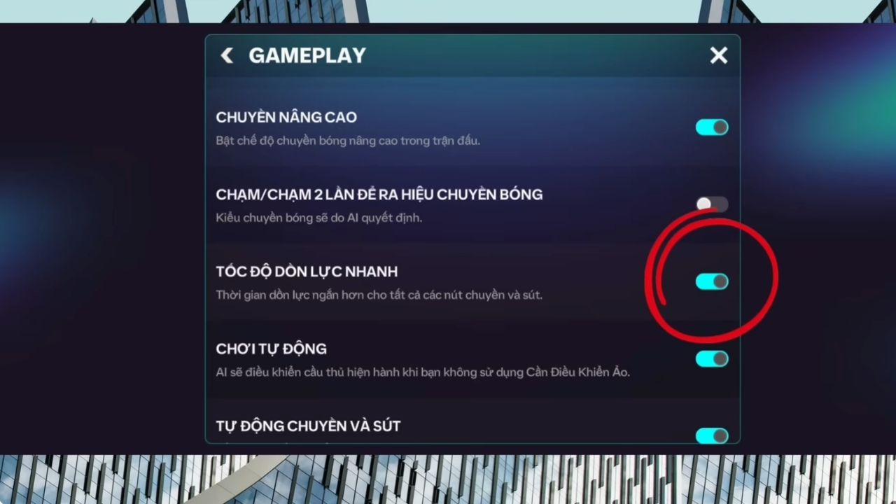 Tăng cường phản xạ dứt điểm: Bật Tốc độ dồn lực nhanh trong game FC Mobile