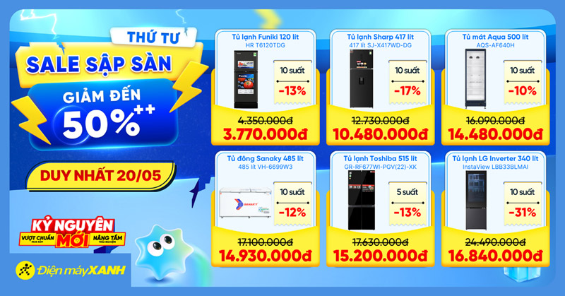 Thứ 4 Sale Sập S&agrave;n tại Điện m&aacute;y XANH - giảm đến 50%, deal sốc, minigame tr&uacute;ng phiếu mua h&agrave;ng