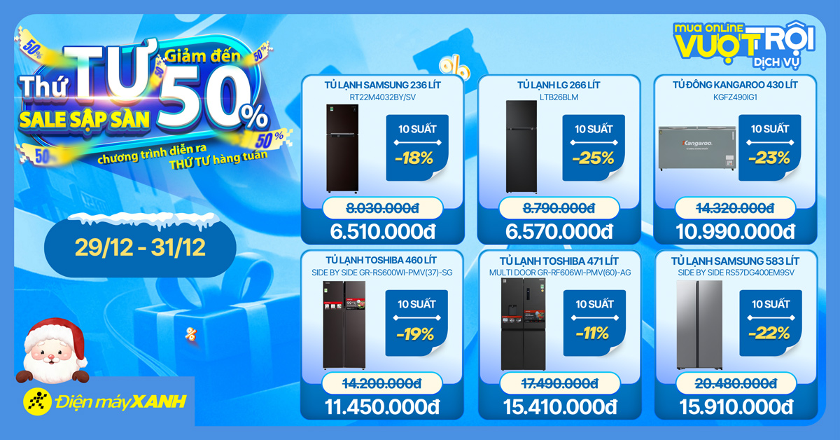 Thứ 4 Sale Sập S&agrave;n tại Điện m&aacute;y XANH - giảm đến 50%, deal sốc, minigame tr&uacute;ng phiếu mua h&agrave;ng