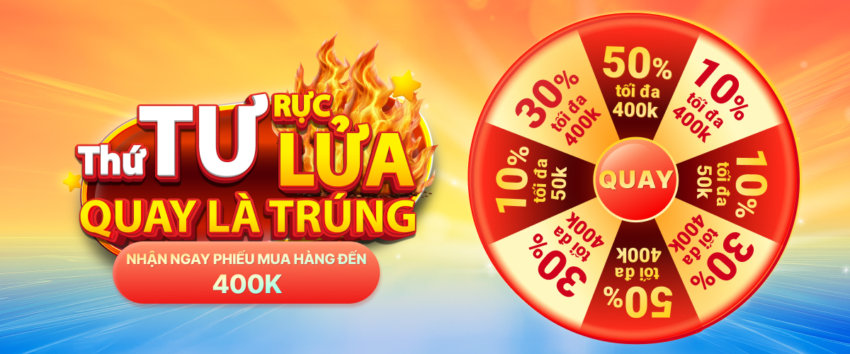 Thứ 4 Sale Sập Sàn tại Điện máy XANH - giảm đến 50%, deal sốc, minigame trúng phiếu mua hàng