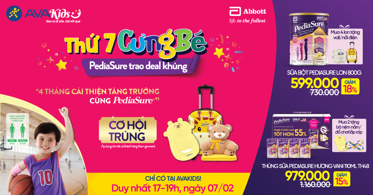 Thứ 7 Cưng Bé - PediaSure Trao Deal Khủng