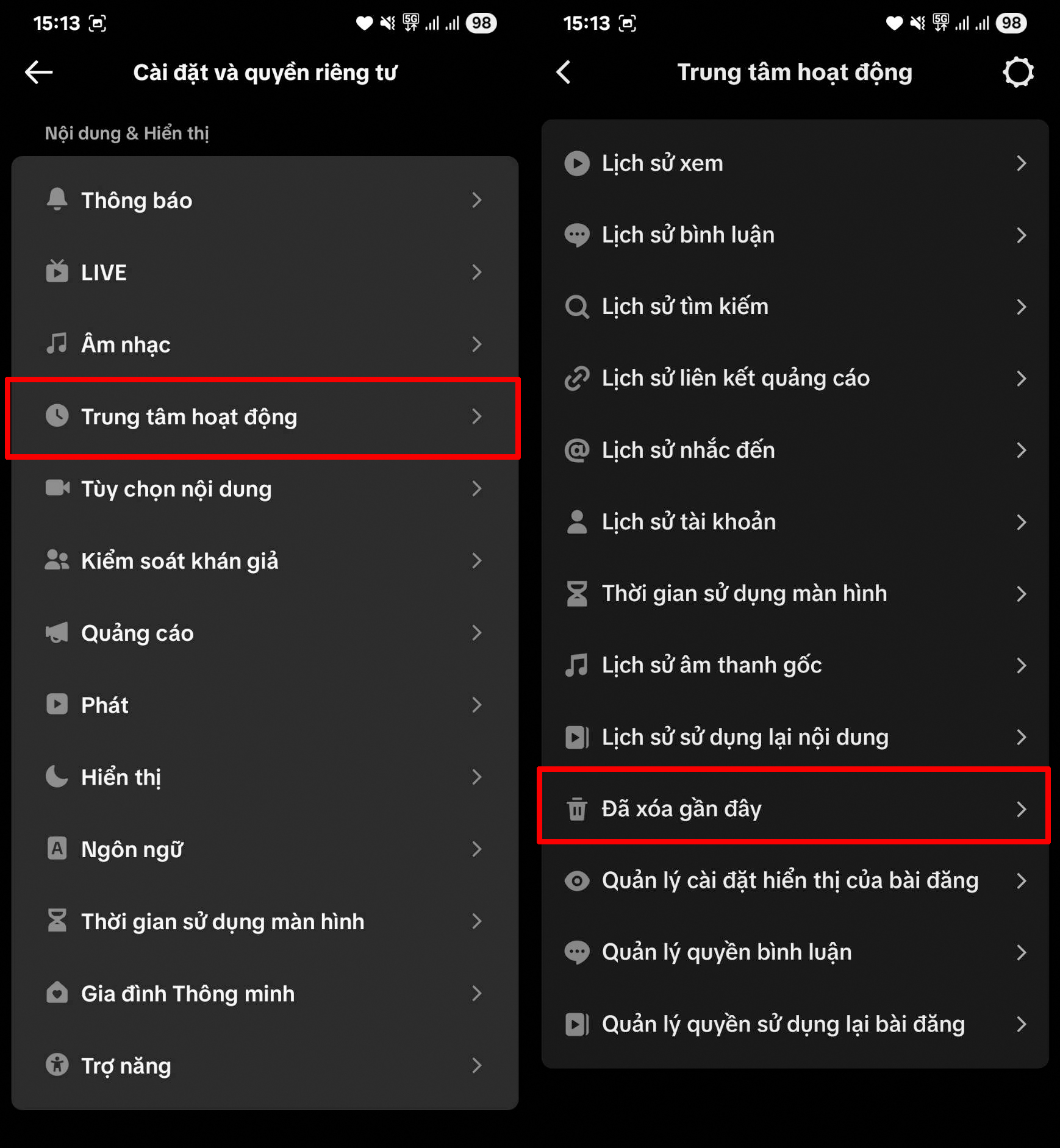 Cách Lấy Lại Video Tiktok Đã Xóa Cách Lấy Lại Video Tiktok Đã Xóa