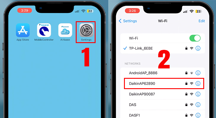 Kết nối wifi với điều hòa Daikin để dùng app điều hòa Daikin