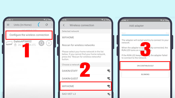 Kết nối wifi với điều hòa Daikin để dùng app điều hòa Daikin