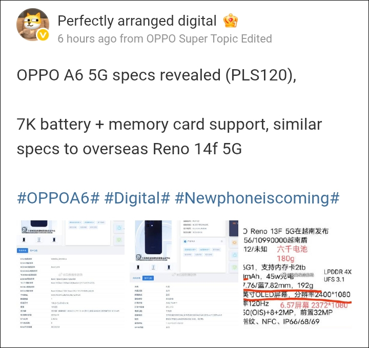 Oppo A6 5G Oppo A6 5G