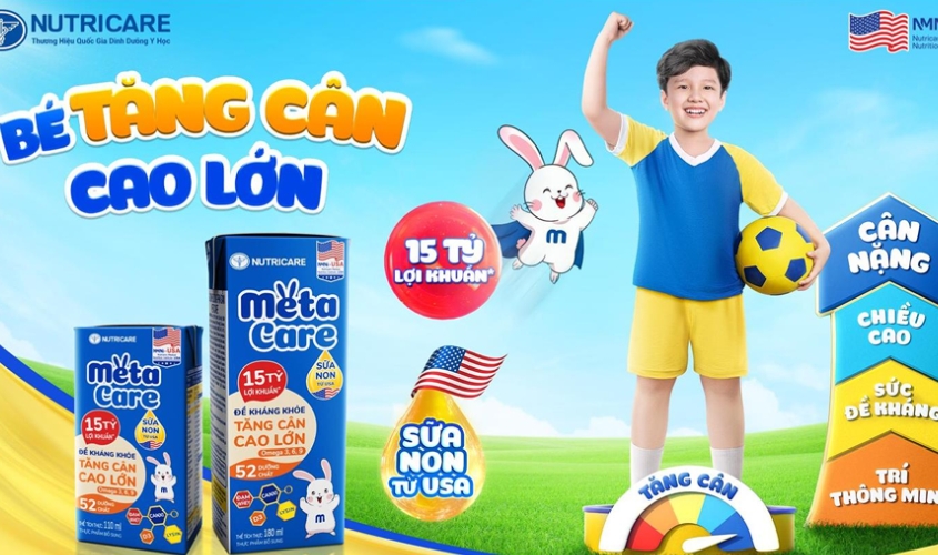 Sữa MetaCare giúp bé tăng cân, cao lớn