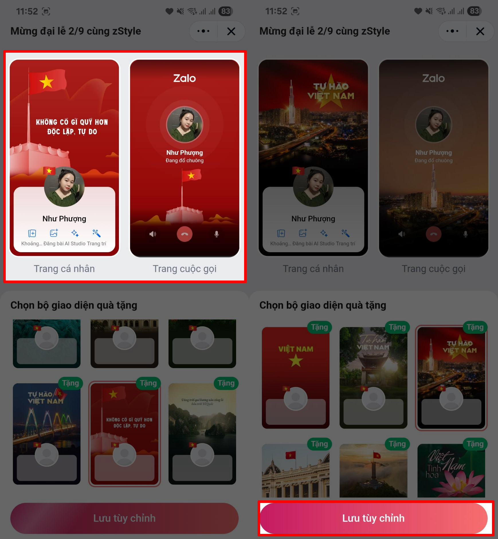 Cách Tạo Phong Cách Trang Cá Nhân 2/9 Trên Zalo Cách Tạo Phong Cách Trang Cá Nhân 2/9 Trên Zalo
