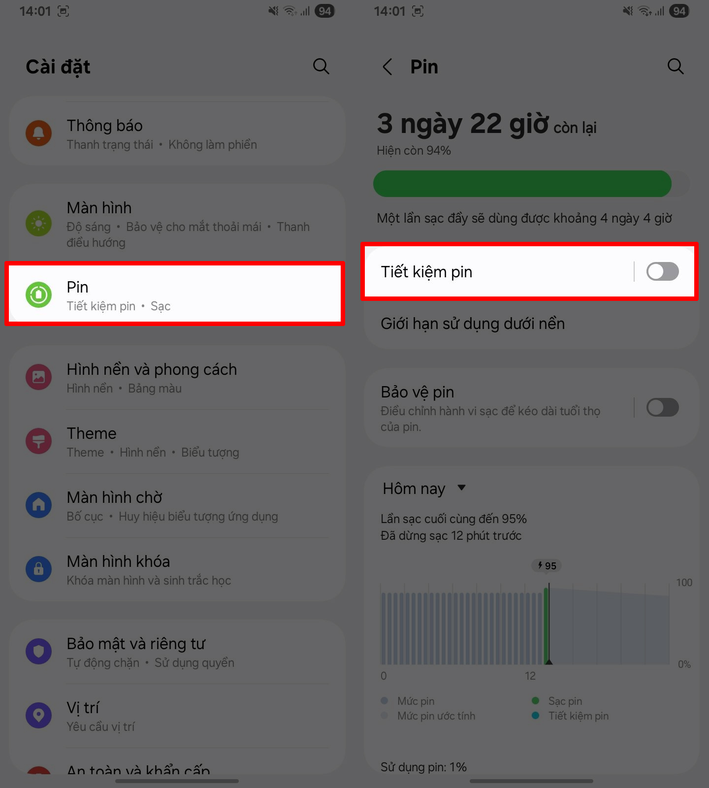 Cách bật chế độ tiết kiệm pin trên Galaxy A07