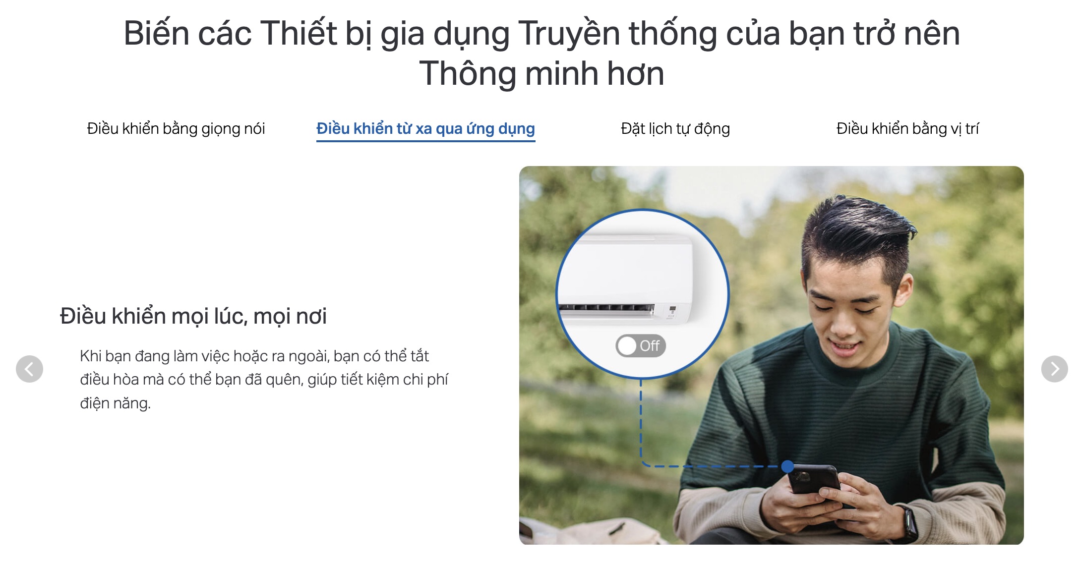 Ví Dụ Khi Người Dùng Đang Làm Việc Hoặc Ra Ngoài, Họ Có Thể Tắt Điều Hòa Từ Xa. Nguồn: Tapo. Ví Dụ Khi Người Dùng Đang Làm Việc Hoặc Ra Ngoài, Họ Có Thể Tắt Điều Hòa Từ Xa. Nguồn: Tapo.