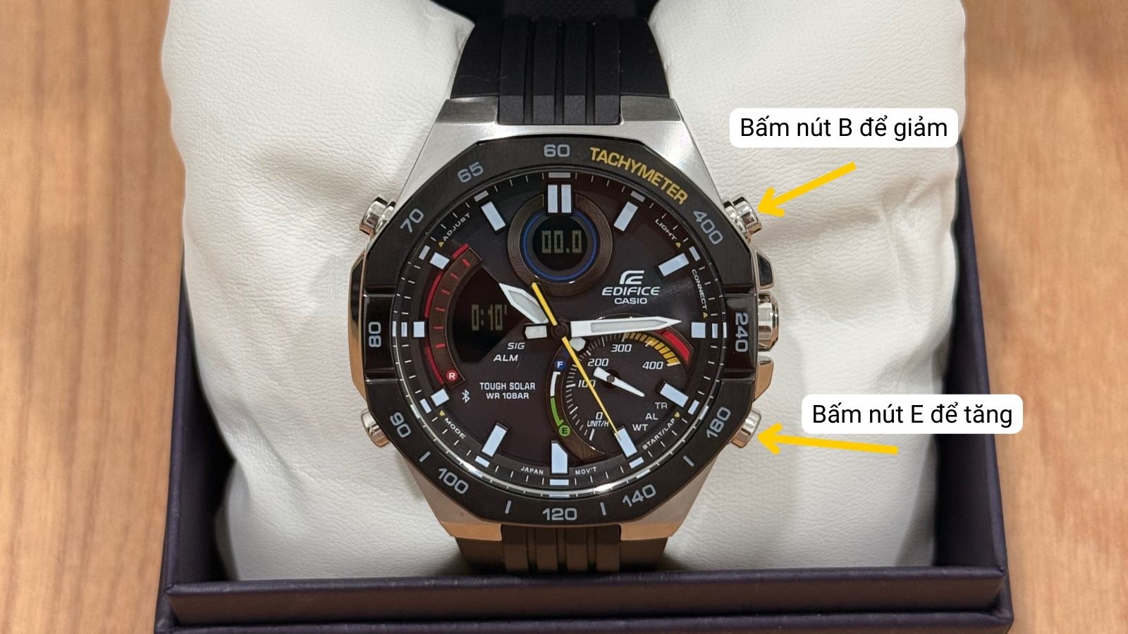 Sử dụng B v&agrave; E để điều chỉnh tăng giảm