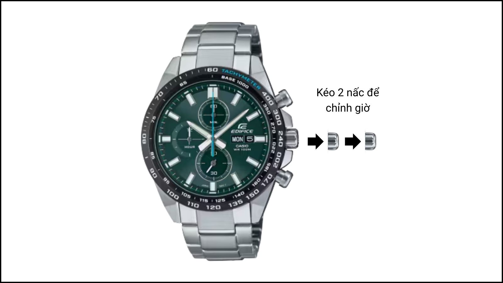 C&aacute;ch chỉnh giờ tr&ecirc;n đồng hồ EFR-574DB-3AVUDF