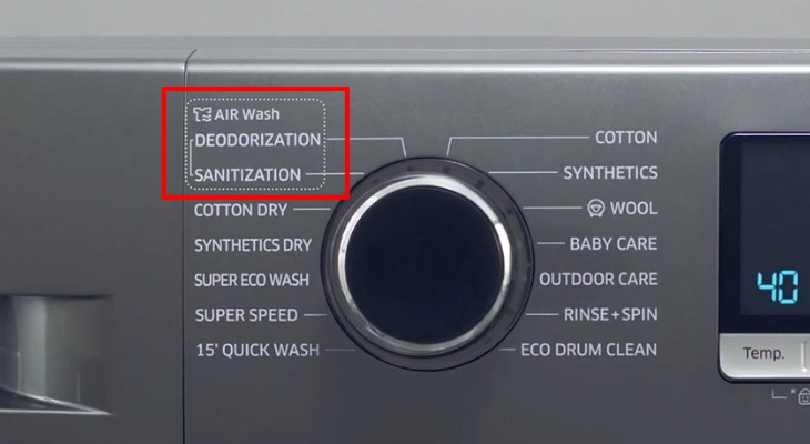 Công nghệ Air Wash có 2 chức năng: Khử mùi và Tiệt trùng