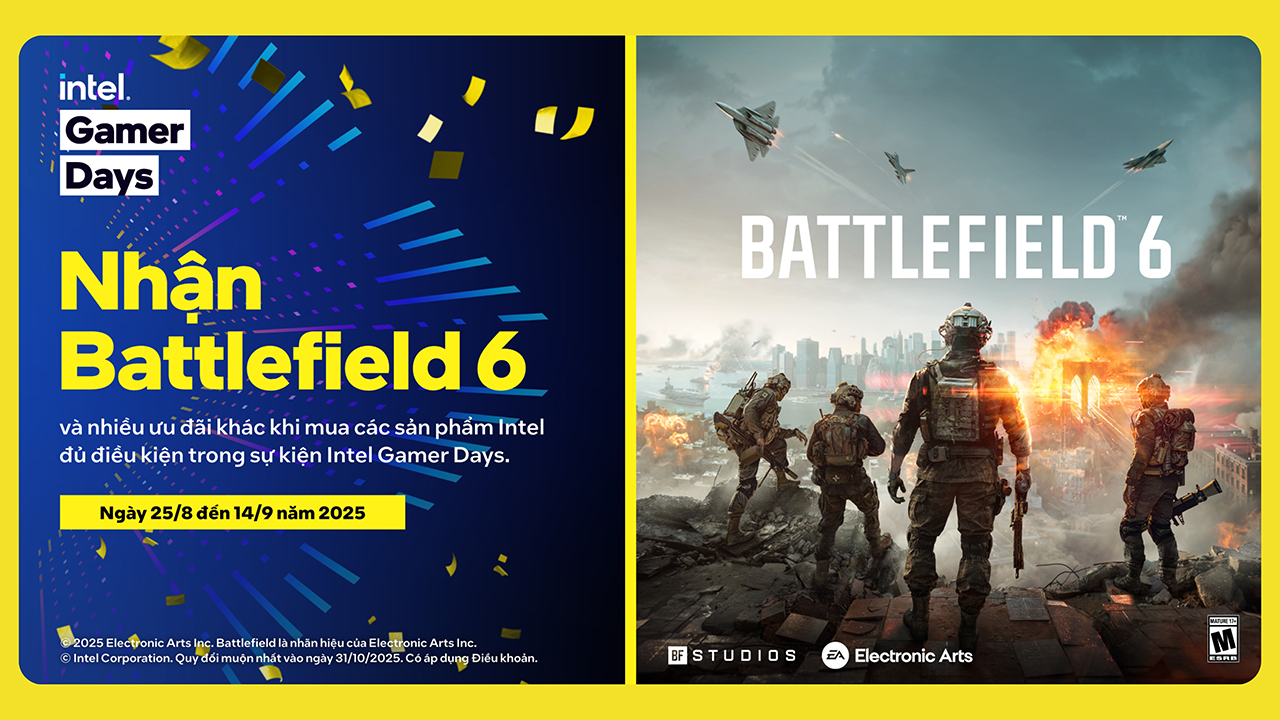 Tặng 50 Code Game Battlefield Khi Mua Laptop Intel Gen 13 Trở Lên Tặng 50 Code Game Battlefield Khi Mua Laptop Intel Gen 13 Trở Lên