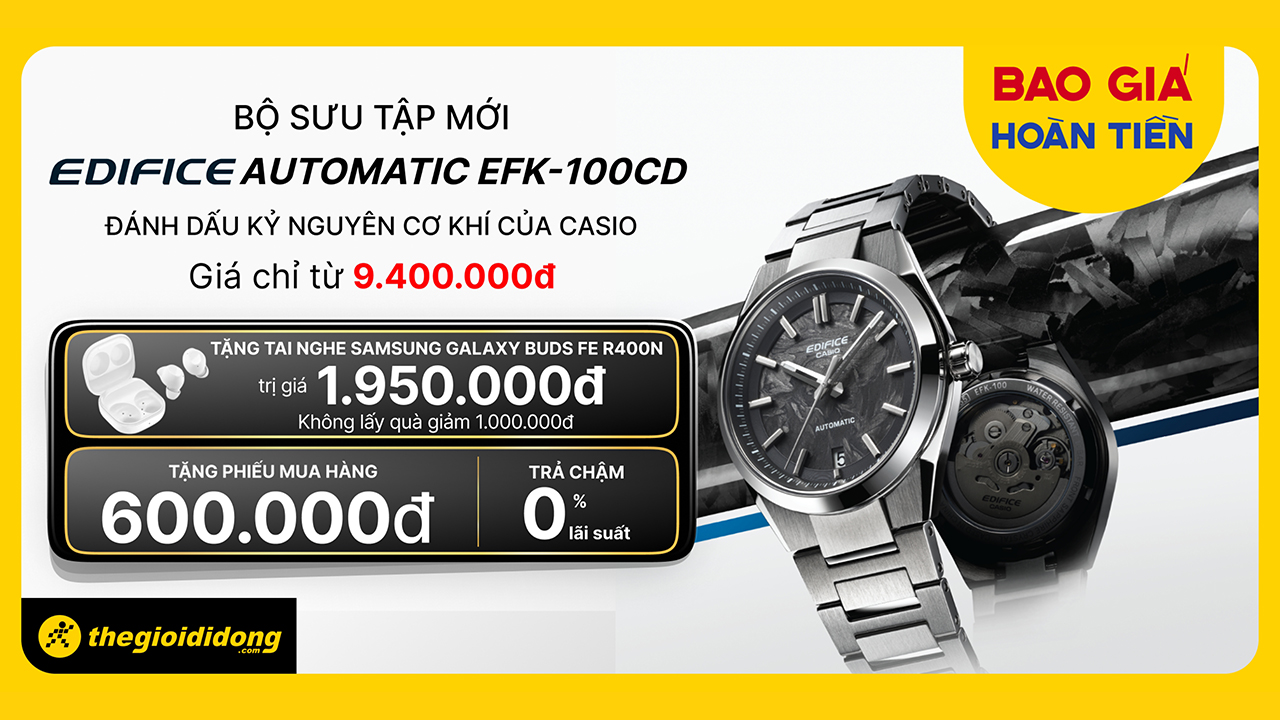 Casio Edifice Giảm Thêm Đến 600K Casio Edifice Giảm Thêm Đến 600K