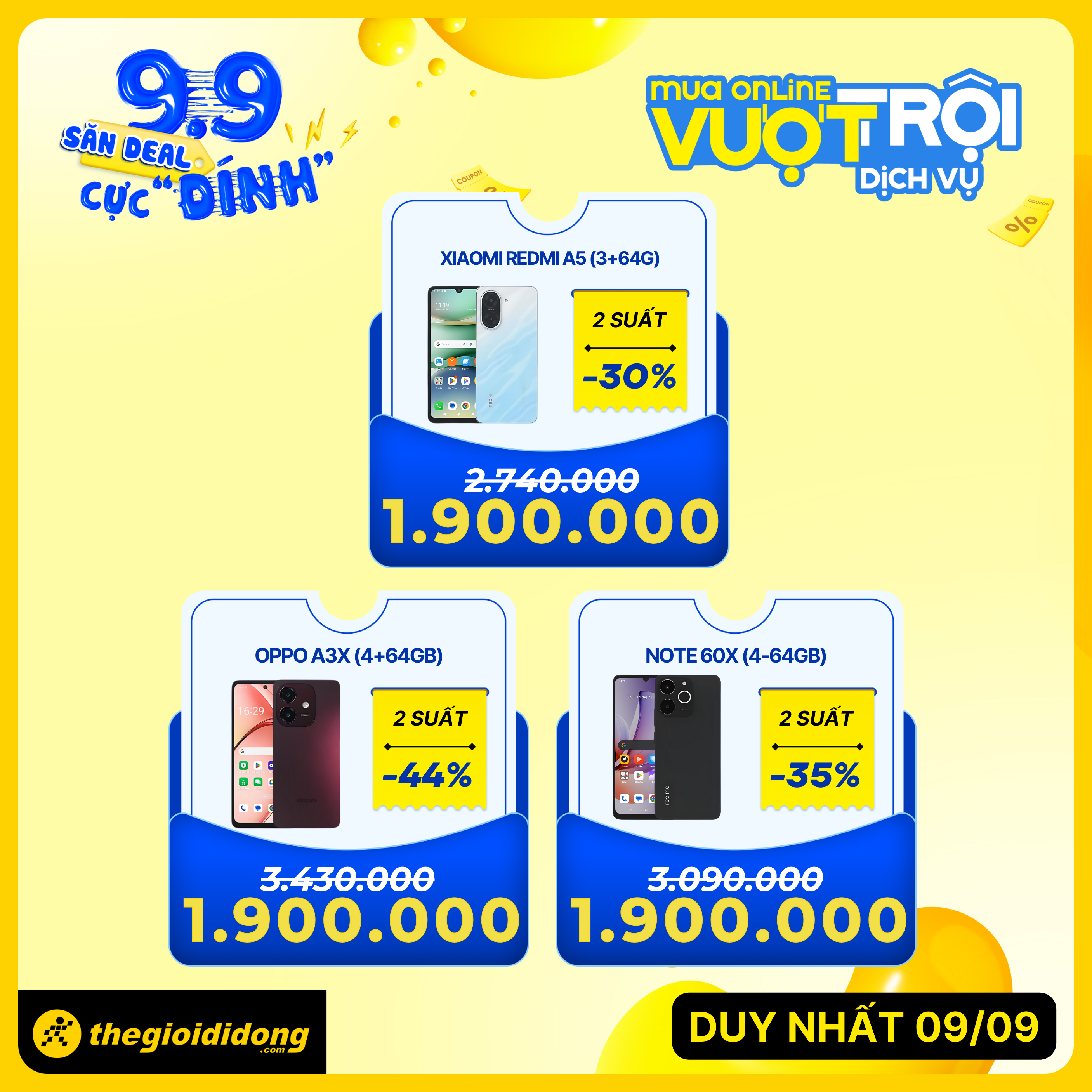 Tưng Bừng Ưu Đãi Ngày Đôi 9/9 – Săn Deal Công Nghệ, Nhận Ngay Pmh Lên Tới 1 Triệu Tưng Bừng Ưu Đãi Ngày Đôi 9/9 – Săn Deal Công Nghệ, Nhận Ngay Pmh Lên Tới 1 Triệu