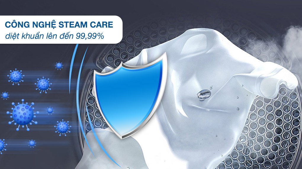 Steam Care giặt sạch sâu, diệt khuẩn, bảo vệ quần áo, tiết kiệm thời gian, thân thiện môi trường