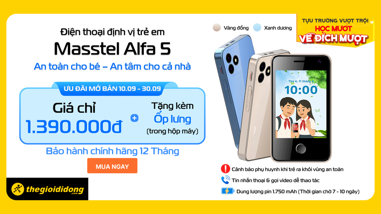Mở Bán Masstel Alfa 5: Giá Rẻ Phát Sốc Chỉ 1.39 Triệu, Bảo Hành 12 Tháng Mở Bán Masstel Alfa 5: Giá Rẻ Phát Sốc Chỉ 1.39 Triệu, Bảo Hành 12 Tháng