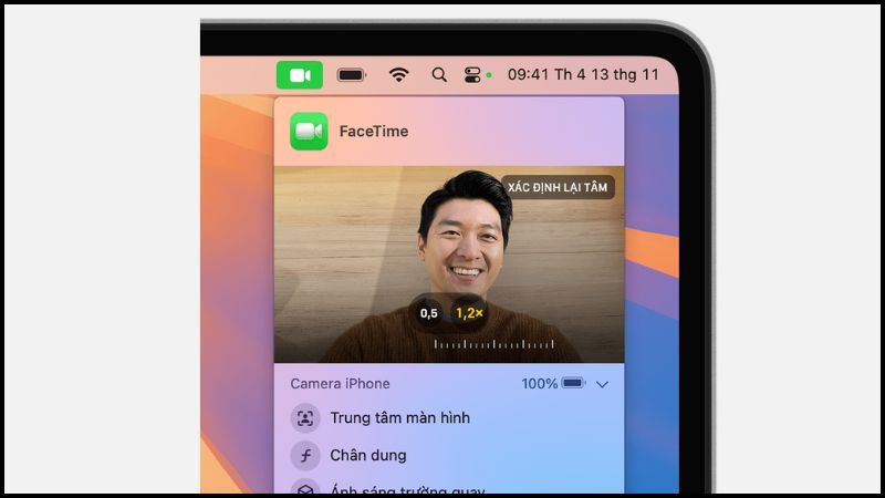 T&iacute;nh năng trung t&acirc;m m&agrave;n h&igrave;nh Center Stage tr&ecirc;n Macbook