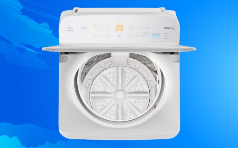 Lồng giặt Sazanami của Panasonic với thiết kế gợn sóng và lỗ thoát nước nhỏ giúp bảo vệ quần áo