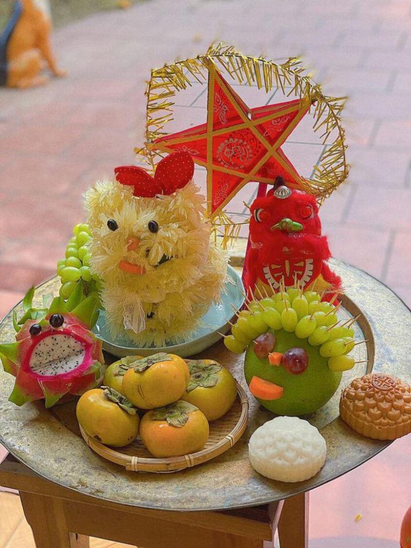 Mẫu trang trí mâm cỗ trung thu đơn giản 19