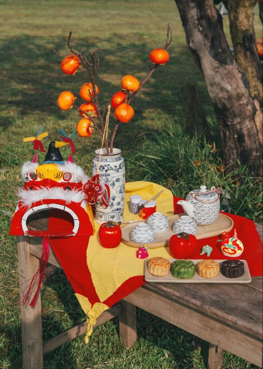 Mẫu trang trí mâm cỗ trung thu đơn giản 15