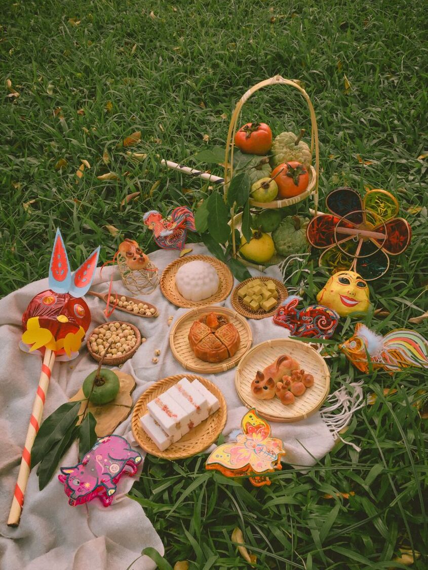 Mẫu trang trí mâm cỗ trung thu đơn giản 14