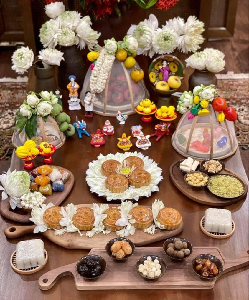 Mẫu trang trí mâm cỗ trung thu đơn giản 8
