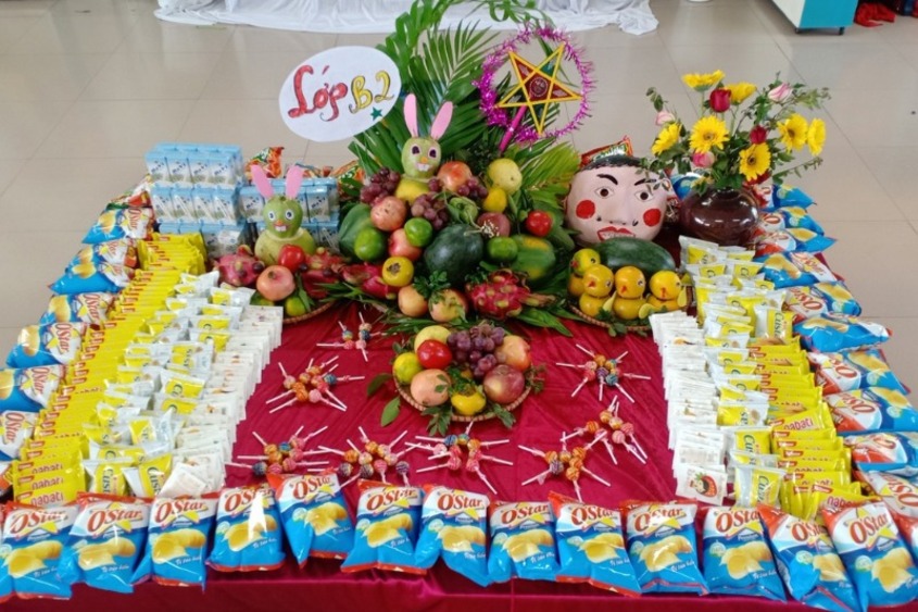 Mẫu trang trí mâm cỗ trung thu đơn giản 7