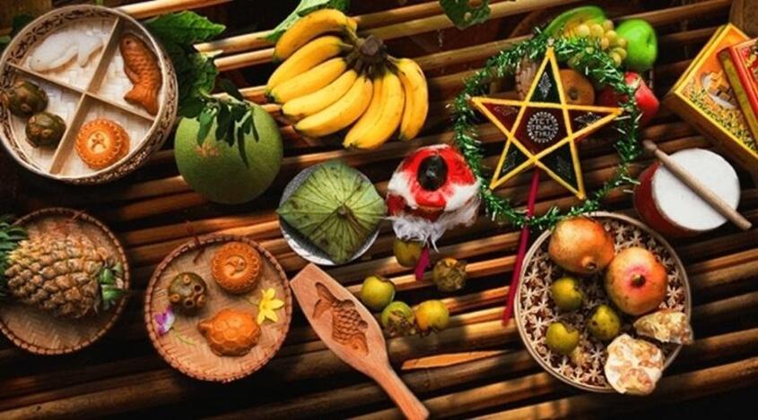 Mẫu trang trí mâm cỗ trung thu đơn giản 1