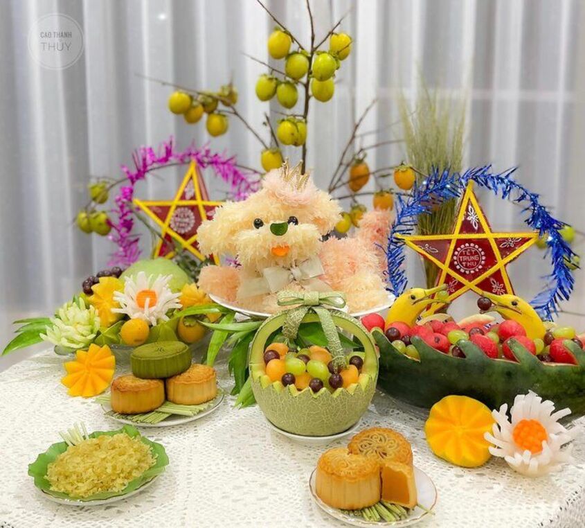 Trang trí mâm cỗ trung thu độc đáo 7