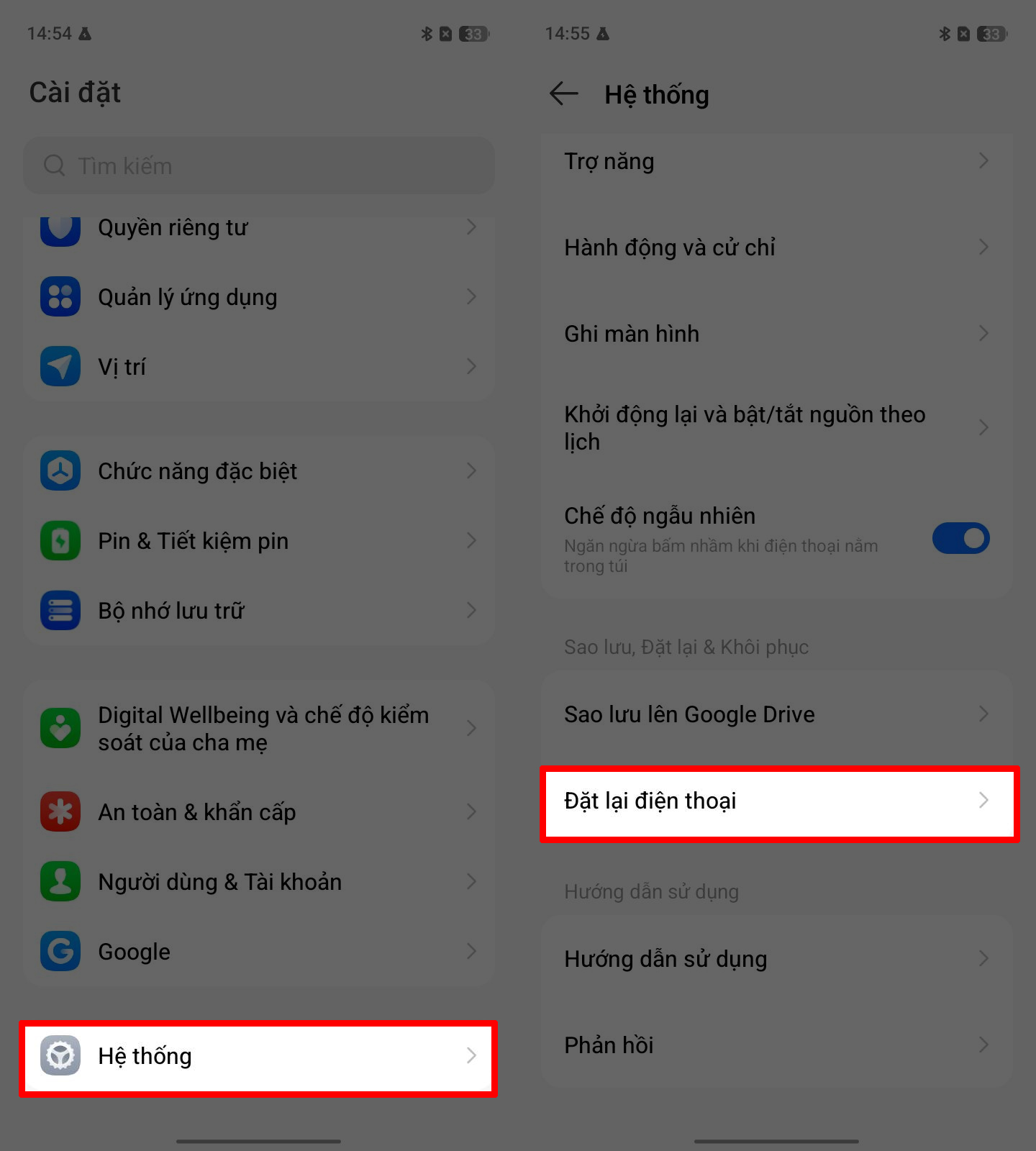 Cách reset TECNO Spark GO 2