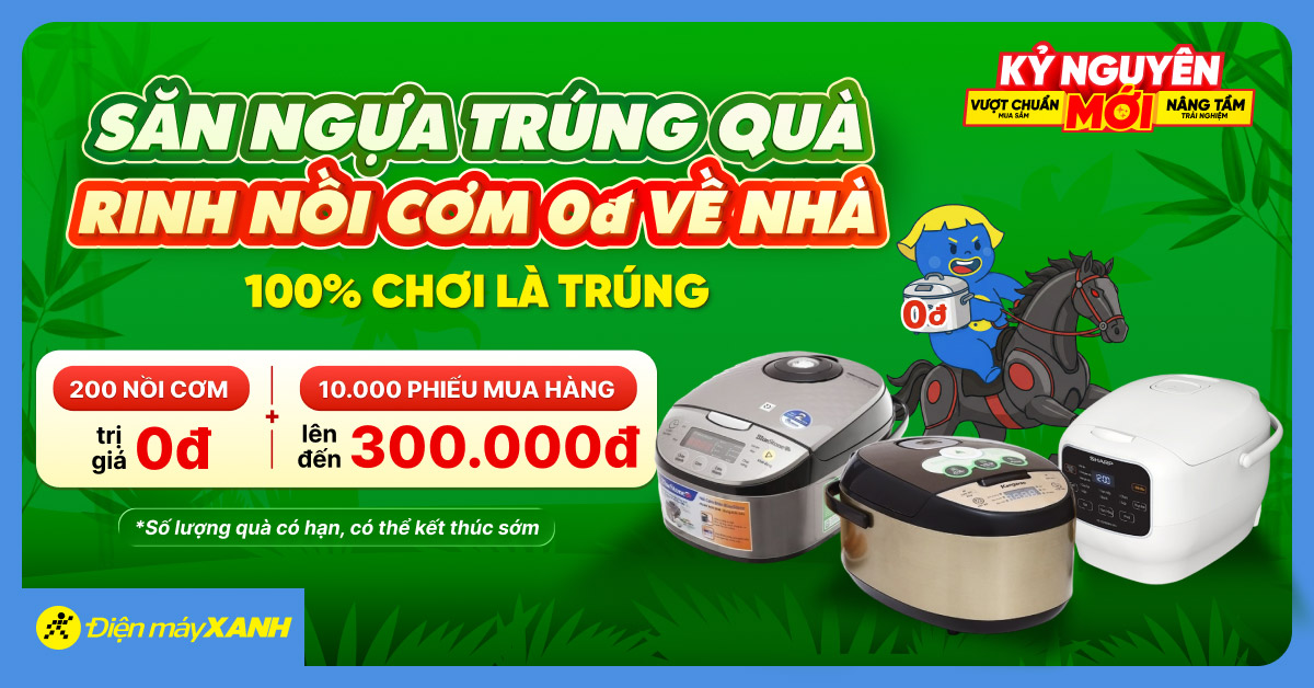 Game Săn ngựa rinh ngay nồi cơm 0đ cực hot đ&atilde; đổ bộ Điện m&aacute;y XANH rồi đ&acirc;y!!