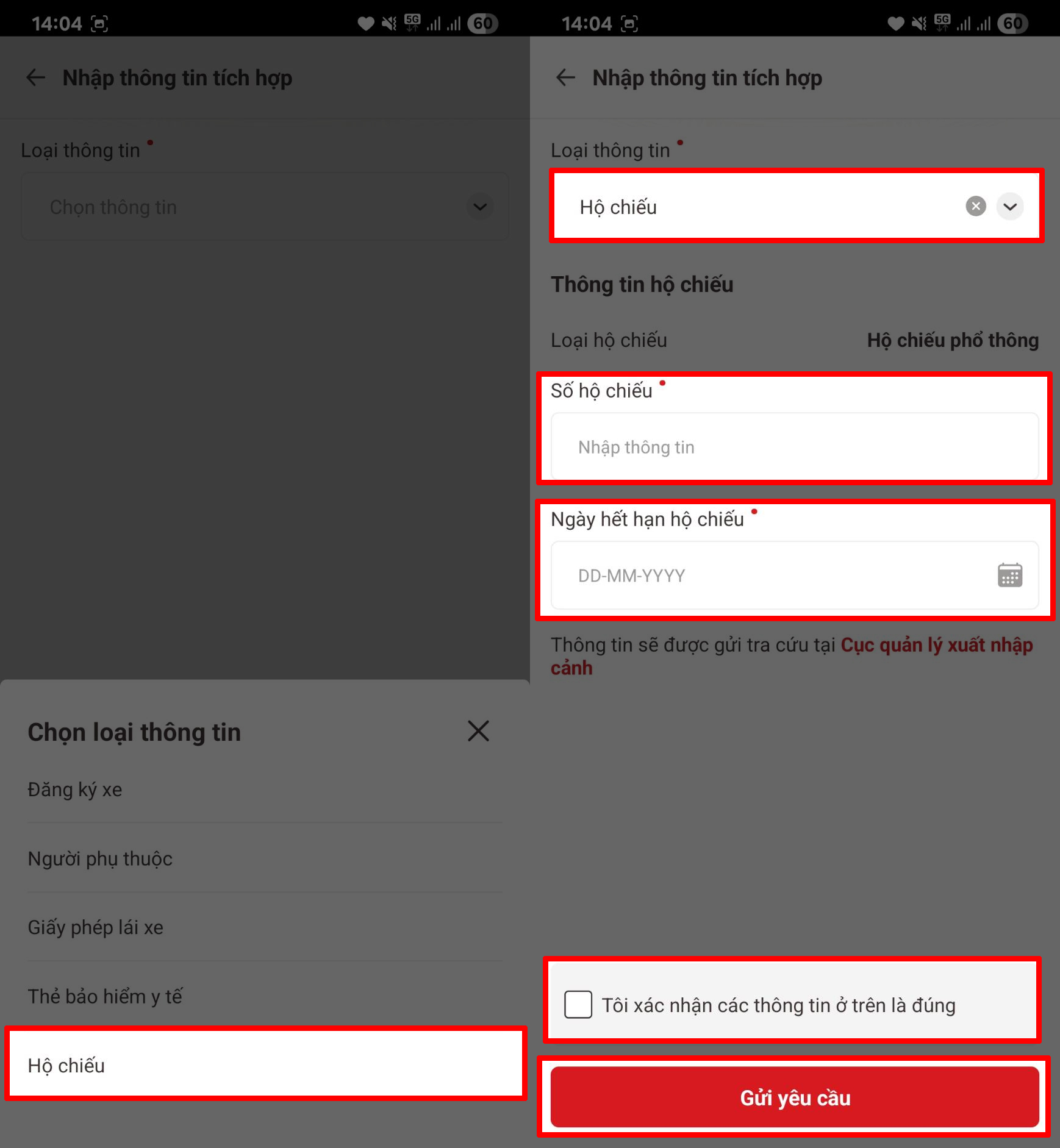 Cách tích hợp hộ chiếu vào VNeID Cách tích hợp hộ chiếu vào VNeID