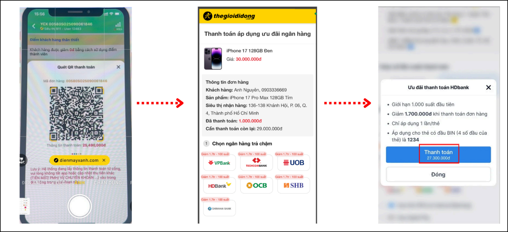 Hướng Dẫn Thanh Toán Khuyến Mãi Thẻ Khi Mua Iphone 17 Series Và Iphone Air Hướng Dẫn Thanh Toán Khuyến Mãi Thẻ Khi Mua Iphone 17 Series Và Iphone Air
