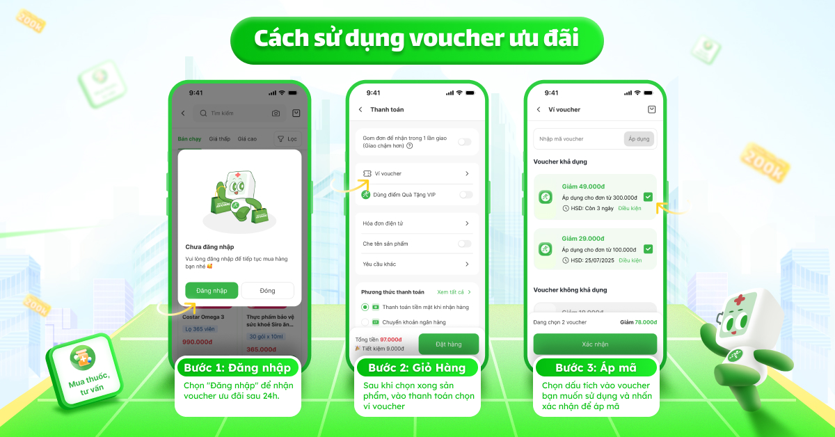 Cách nhận và sử dụng Phiếu mua hàng trên App An Khang