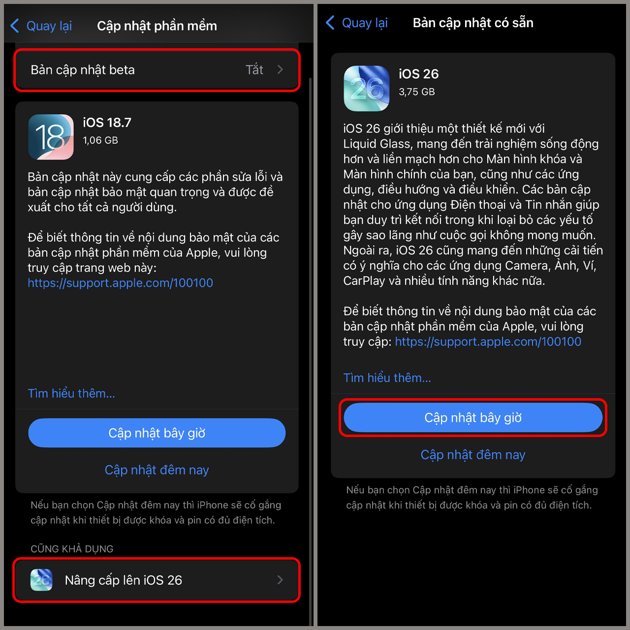 Cách cập nhật iOS 26 chính thức