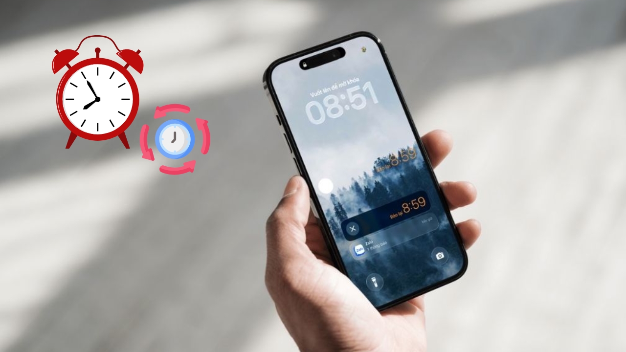 Cách chỉnh thời gian lặp lại báo thức trên iOS 26