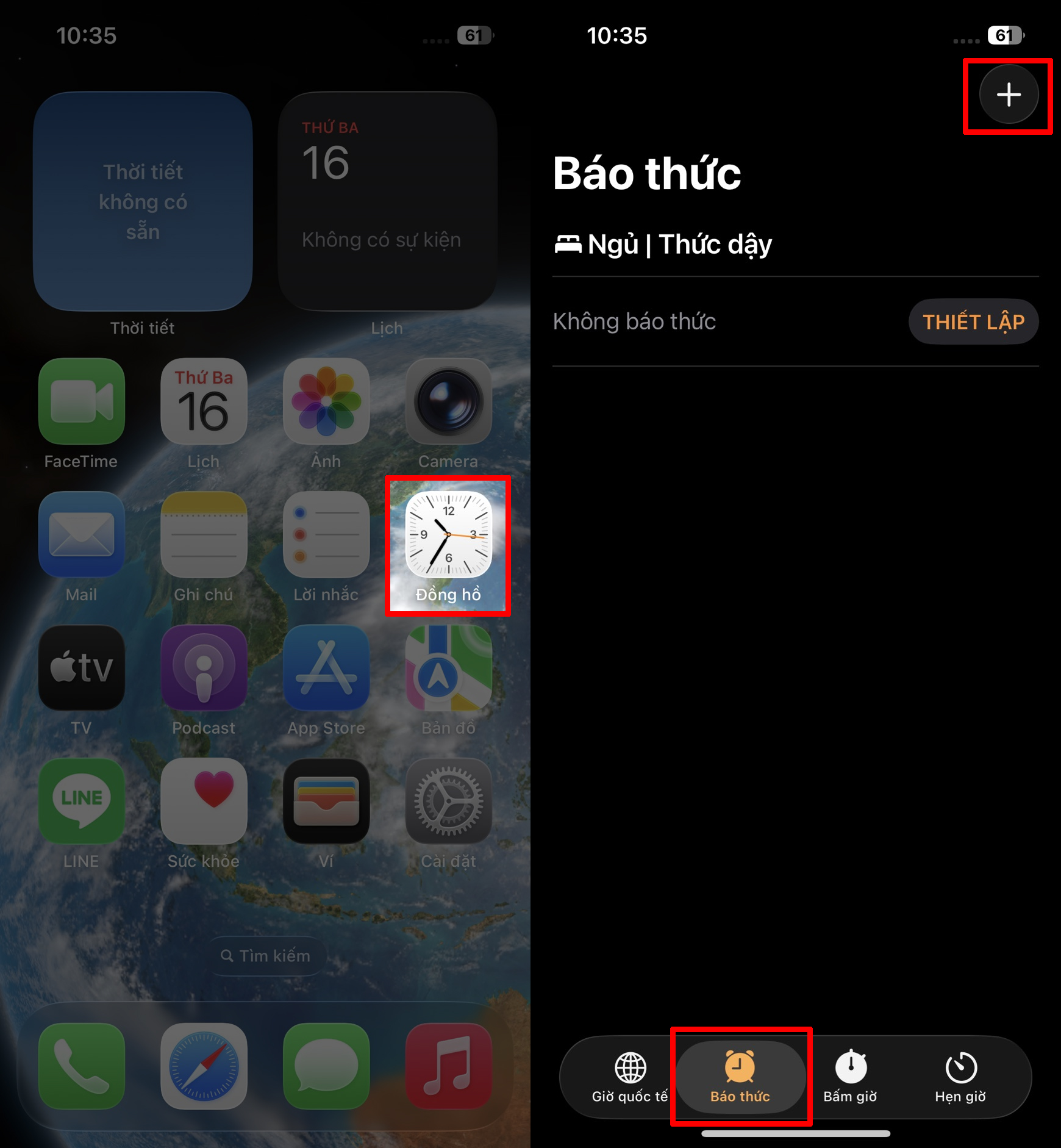 Cách chỉnh thời gian lặp lại báo thức trên iOS 26