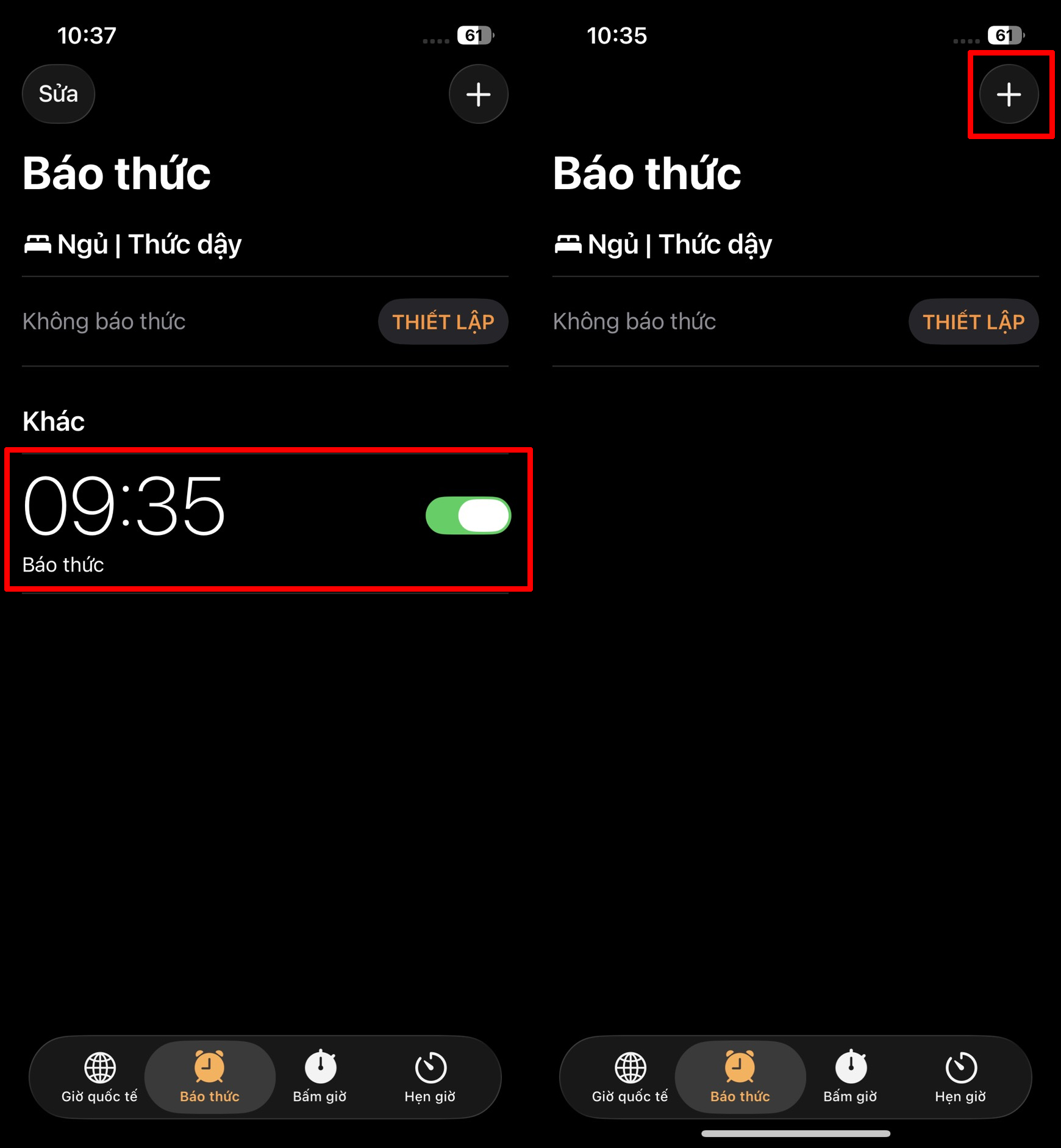 Cách chỉnh thời gian lặp lại báo thức trên iOS 26