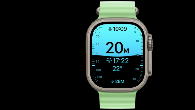 Apple Watch Ultra 3 kh&ocirc;ng chỉ c&oacute; khả năng chống nước, m&agrave; c&ograve;n được thiết kế để hoạt động chuy&ecirc;n nghiệp trong m&ocirc;i trường nước