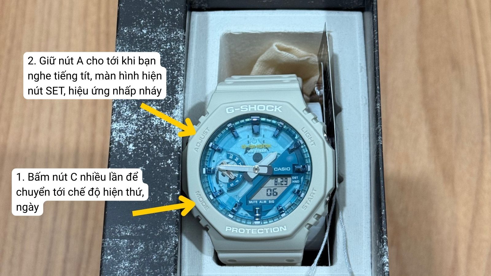 C&aacute;ch v&agrave;o chế độ chỉnh giờ