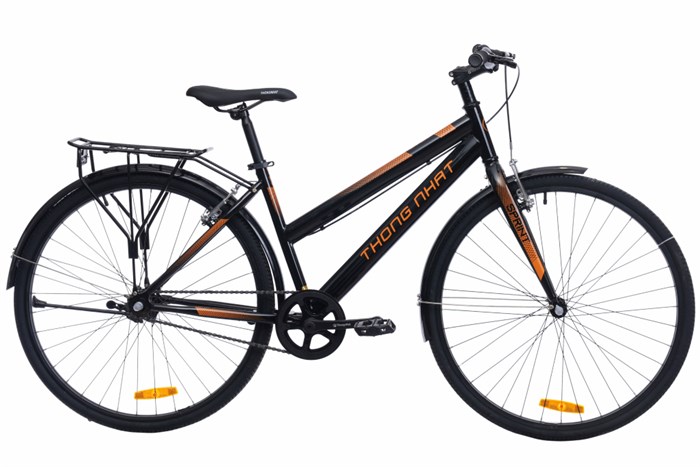 Xe đạp thể thao Thống Nhất GN 06-26 2.0 26 inch màu đen xám, ghi đông ngang, bánh 26 inch vành nhôm