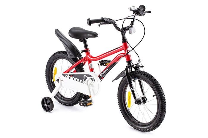 Xe đạp trẻ em Chipmunk MK CM16-1 16 inch màu đỏ, có bánh phụ, chuông và yên điều chỉnh được
