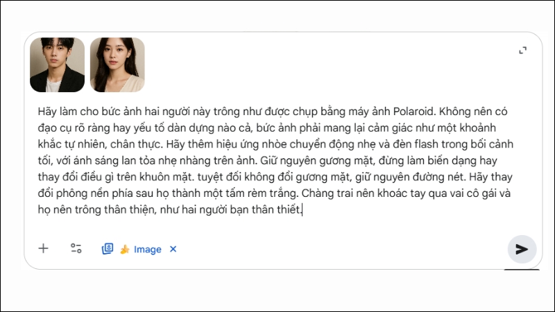 Tải ảnh l&ecirc;n v&agrave; nhập c&acirc;u lệnh
