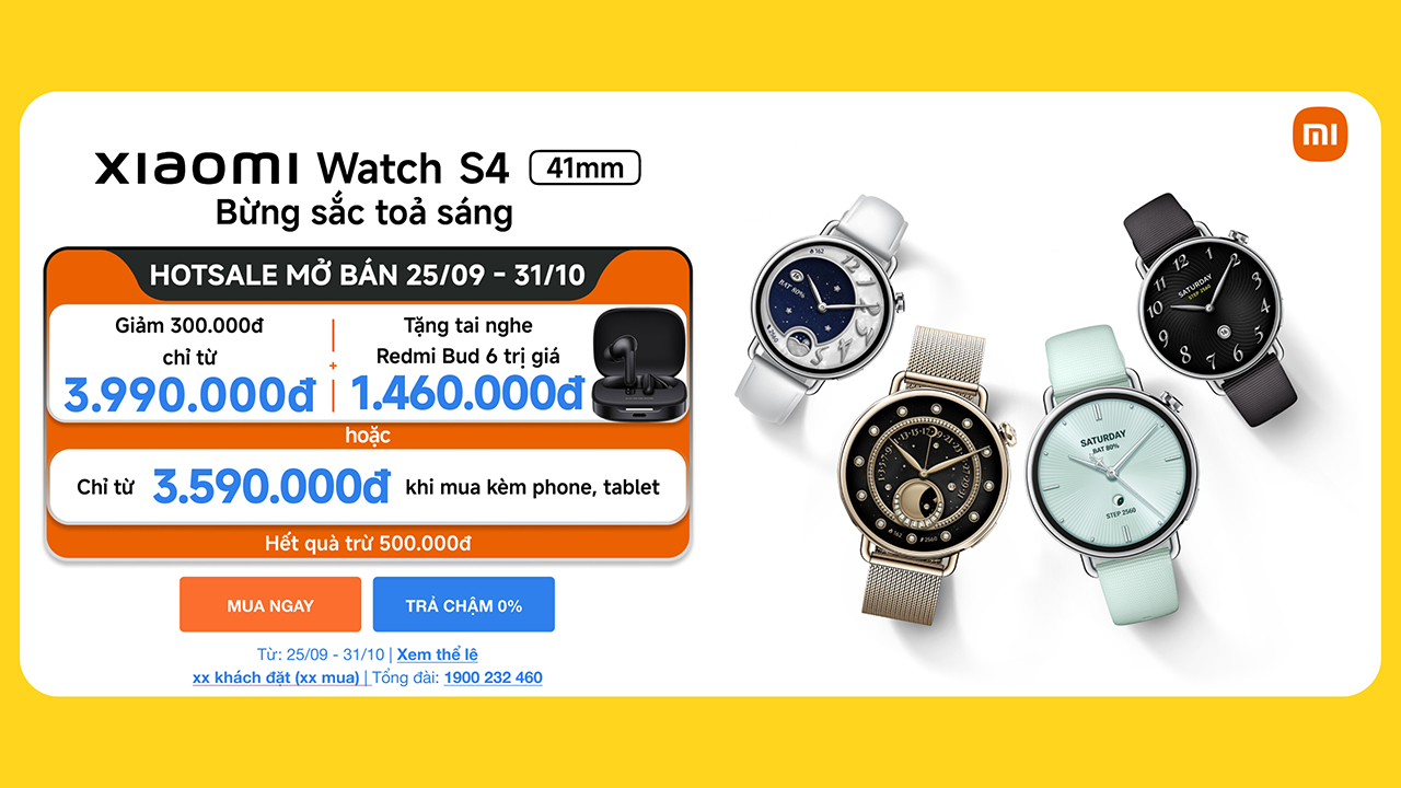 Mở bán Xiaomi Watch S4 41 mm