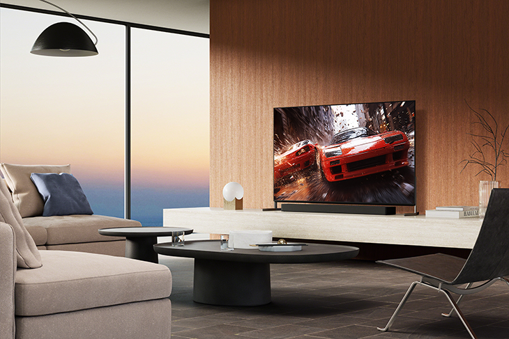 Thiết kế Tivi Sony hiện đại với chân đế linh hoạt, hài hòa với nội thất